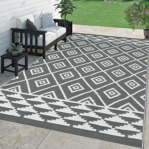 Enyhom Alfombra Extra Grande para Exteriores, 180 x 270 cm, Duradera, para Exteriores, Camping, jardín, Picnic y Playa, para balcón, terraza, Patio, Porche, Senderismo