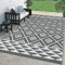 Enyhom Outdoor Teppich Wetterfest Kunststoff Groß RV Camping Außenteppich Wendbarer Picknickdecke Balkon Garten Teppich Terrassenteppich für Strand, Wintergarten, Wohnzimmer,RV Camping,180 x 270 cm