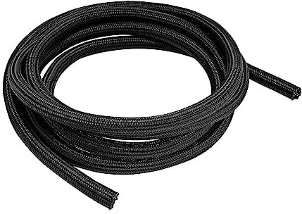 Amazon Basics Tubo organizador de cables de corte fácil para gestión y organización de cables, 3 m, color negro