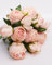 The Baked Studio Lot de 12 fleurs séchées artificielles séchées pour décoration de gâteaux, décoration d'intérieur, vases, mariages, bouquets de demoiselle d'honneur (rose pâle poudré)