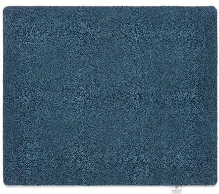 HUG RUG Washable Dirt Trapper Door Mat Kitchen Hallway Doorway, Made in the UK, Plains Indigo 80X100