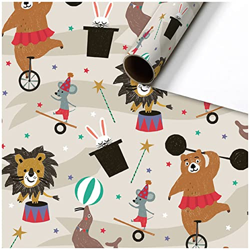 Stewo Geschenkpapier Matteo 1 Rolle 70 x 200 cm Tiere Zirkus