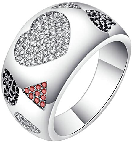 Whoiy Verlobungsring Silber Schlicht, Ring Damen Kleiner Finger Silber Eheringe Liebesring 52 (16.6) Verlobungsring für Frauen