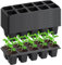 200 bandejas de plántulas de celdas, 20 unidades, reutilizables, contenedor de inicio de semillas para vivero, cultivo, propagación, germinación, 28 x 13 cm, GP02A20
