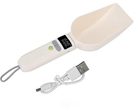 Digital Food Scale, Electronic Spoon Measuring, High Accuracy Detachable Pet Weighing Spoon Measuring Dry Liquid Ingredients, Spice High Precision with LCD Display for Home Kitchen Cafe Pet Food
