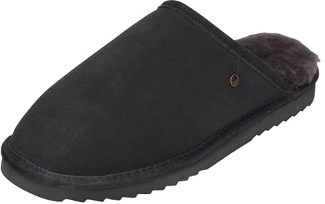 Warmbat Lammfell Hausschuhe CLASSIC SUEDE charcoal, Größe:47 EU