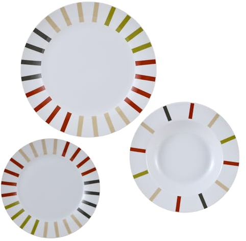 UNITED COLORS OF BENETTON. SET 12PC VAJILLA PORCELANA SAFARI