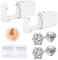 AVYRING Ohr-Piercing-Pistole Kit, selbst Einweg-Ohr-Piercing-Kit 316L chirurgischem Edelstahl mit kubischem Zirkoniumdioxid, zu Hause selbst Ohr-Piercer Kit Werkzeug mit 5mm Crown CZ Stud