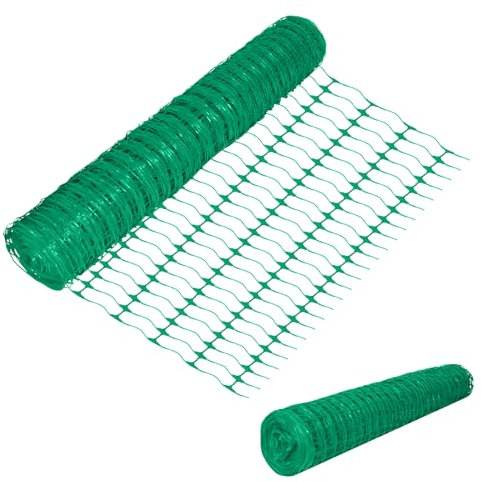 Froadp Weidezaun 1 m x 80 m Hühnerzaun Absperrzaun Schutznetz aus Kunststoff Mobiler Zaun Multifunktionale Begrenzungszaun Warnnetz Schafzaun Hundezaun Geflügelnetz Bauzaun (Grün)