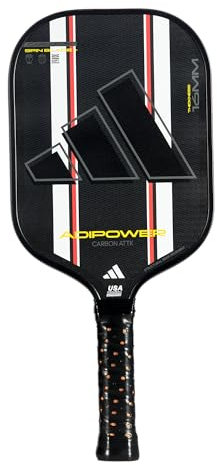 Adidas 2024 Adipower Carbon ATTK (PB1AA8) - Paleta de Pickleball (Negro/Rojo)