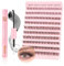 Glowing Win Wimpern Extensions Set DIY Einzelne Wimpern Cluster Lashes Kit mit Lash Bond and Remover Individual Fake Lashes Extension Wimpernverlängerung 8-16mm Cat Eye Künstliche Wimpern Natürliche