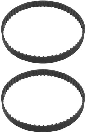 VGOL 2pcs 130XL 037 Timing Belt 65 Teeth 10mm Width Rubber Geared Cogged Belt Industrial Toothed Drive Belt 330mm Mechanical Replacement Belts Black