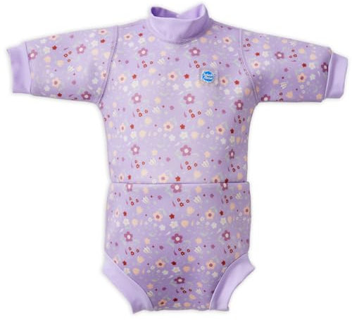 Splash About Happy Nappy Wetsuit, Lilac Spring, 6-14 Months