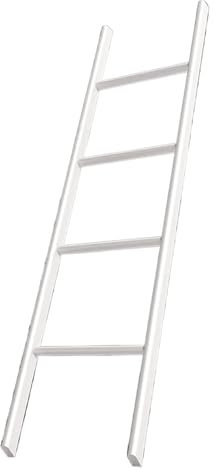 Etagenleiter, Wohnmobil-Etagenleiter, Metall-Etagenbetten Leiter for Wohnungen Schlafsaal Hubbett Wohnmobil Wohnwagen Haken-auf Loft Leiter Schwarz/Weiß(White)