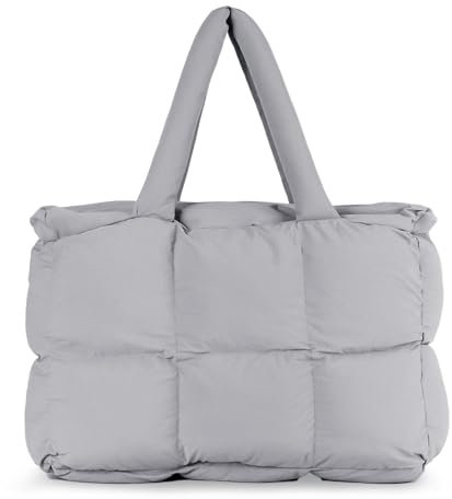Jywmsc Puffer-Tragetasche für Damen, Große, Gesteppte, Gepolsterte Handtaschen, Leichte Schultertaschen für Reisen, Fitnessstudio, Einkaufen, Arbeit