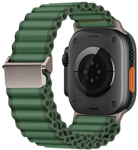 Correa Trail Nylon para Apple Watch Ultra 2 de 49 mm, Accesorio con Un Clic, Accesorio de Repuesto Apto para Apple Watch Ultra 2/Ultra/9/8/7/6/SE/5/4/3/2/1 49mm 45 mm 44mm 42mm