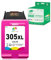 COLORETTO 305XL (1 Farbe) Druckertintenpatrone für HP 305 XL für DeskJet Plus 4100 Envy 6000 Envy Pro 6400 6430 DeskJet 2820e 2700 4130e Wiederaufbereiteter Patrone