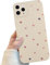 Cute Heart Phone Case for iPhone 11 Pro Max, White Love Heart Pattern for Women Girls, Soft TPU Slim Profile Shockproof Protective Phone Case for iPhone 11 Pro Max