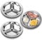 SUNOYA Lot de 3 Assiettes Divisées en Acier Inoxydable, Plateau de Service Alimentaire en Acier Inoxydable, avec 3 Copmpartment, pour Étudiants, Adultes, Camping, Restaurant