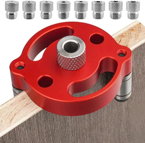 Guide de Percage Cheville, Gabarit De Percage Set 3/4/5/6/7/8/9/1010 mm, Trous de Perforation Localisateur de Bois, Menuiserie Outillage, pour Travail Vertical Guide de Percage
