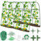 Emquito Treillis de concombre pour jardin surélevé, grand treillis en forme de U pour plantes grimpantes en plein air, treillis de légumes en métal avec filet, treillis de jardin pour plantes de