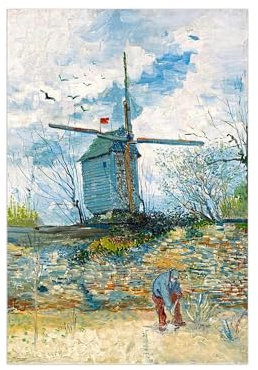 OZPWBVY Berühmte Leinwandbilder Wohnzimmer-Klassische Kunstdrucke Gemälde-Reproduktion Druck auf Leinwand-Die Mühle-Moderne Wandbilder 80x120cm Ungerahmt