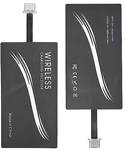 Wireless Charger Adapter, Wireless Charging Receiver, Receiver Module with Self-Adhesive Silicone for Micro USB Phones