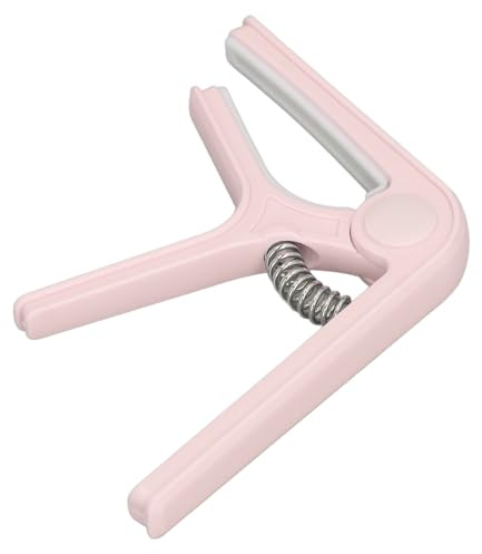 6 Saiten -Capo, Robuster Abs Spring Sogar Druckkapo für Akustikgitarre Ukulele Bass Banjo Mandolin, Einfacher und Moderner Look, Ideal für Alle Gitarristen (Staubiges Rosa)
