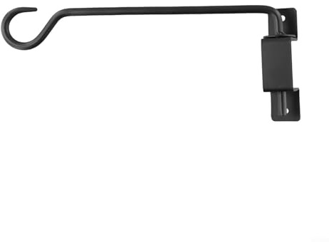 GLFLOW 45-180 Grad schwenkbare Wandhakenhalterung Verstellbare Metall-Außengartenaufhängung für Laternen, Vogelfutterspender, Pflanzen, Windspiele (Schwarz 31 * 12 cm)