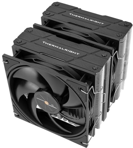 Thermalright Peerless Assassin 120 Black V3 - Refrigeratore d'aria per CPU, 6 dissipatori di calore con due ventole TL-P12 PWM, design top cover, per AM4/AM5, Intel LGA 1851/1700/115X/1200