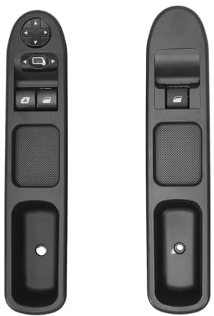 Mando Botonera Elevalunas Panel Control Elevalunas Interruptores Y Elevalunas Compatible Para Peugeot 207 (6490HQ, 6554HJ, 6 Pines)