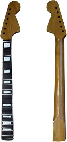 E-Gitarrenhals mit 61 cm Skala und großem Kopf, geröstetes Ahorn-Palisander-Griffbrett für Jaguar/Mustang-Körperersatz