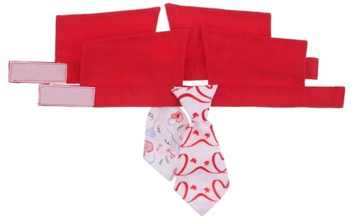 2 Stück-pack Herz Haustierhalsband mit Verstellbarer Passform aus Polyester