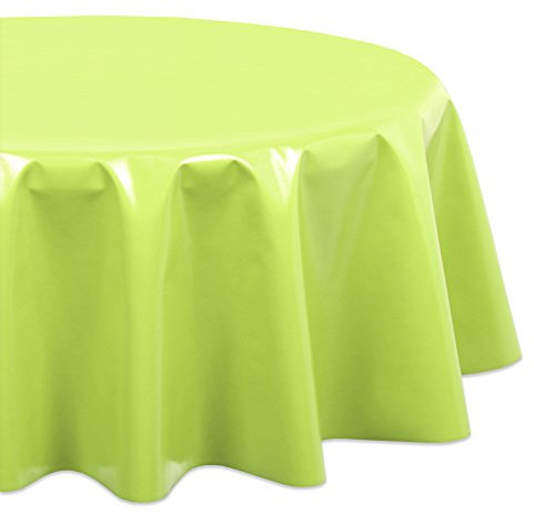 Wachstuchtischdecke OVAL RUND ECKIG Farbe u. Größe wählbar, Tischdecke Wachstuch abwischbar, Uni Einfarbig (Eckig 140x300 cm, Hellgrün)