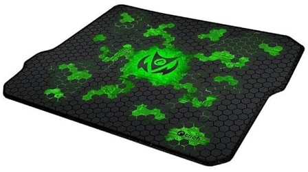 C-TECH Anthea Cyber Schwarz/Grün Mauspad (Schwarz, Grün, Bild, Stoff, Handballenauflage, rutschfeste Unterseite, Mauspad)