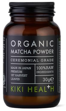KIKI Health Organic Ceremonial Matcha Powder | Elevate Your Tea Ritual with Elegance | Immerse in the Timeless Essence of Japanese Tea Culture, a Symphony of Flavor, Tradition, & Well-Being| 30g
