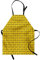 ABAKUHAUS Emoticon Kochschürze, Diagonal Smiling Faces, Maschienenwaschbar kein Verblassen, Dark Army Grün und Gelb