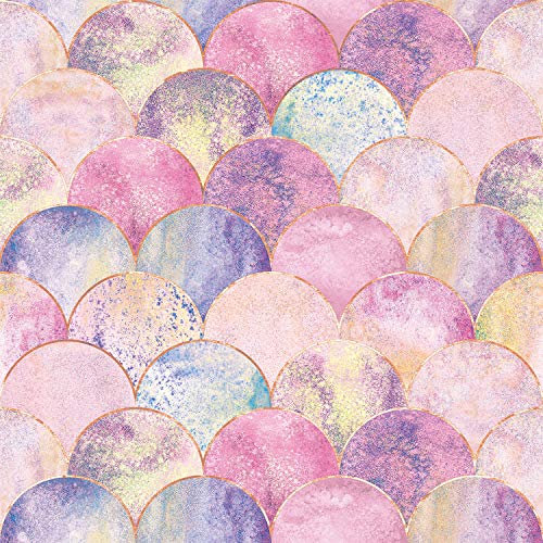 AMAZING WALL Selbstklebende Tapete, rosa Skala, Ombre, 500 cm