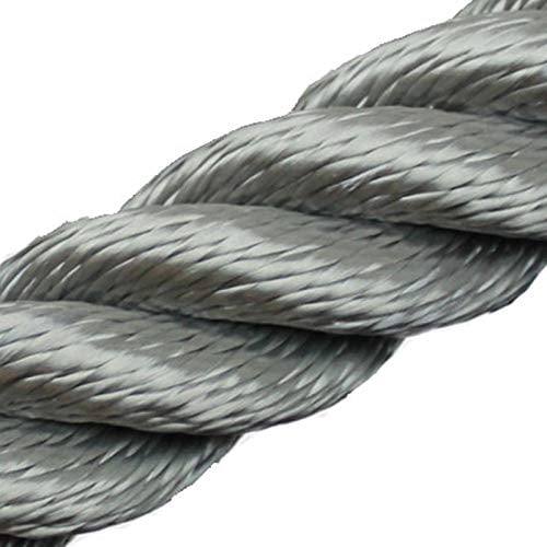 Handlaufseil/Absperrseile - 30mm -Soft Touch - 4fach geschlagen Farbe: grau - 5 Meter