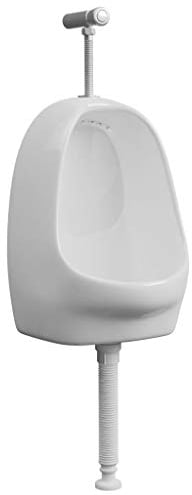 vidaXL Urinoir Suspendu avec Valve de Chasse d'Eau Urinoir Mural Salle de Bains Toilette Salle d'Eau Maison Adultes Hommes Intérieur Céramique Blanc