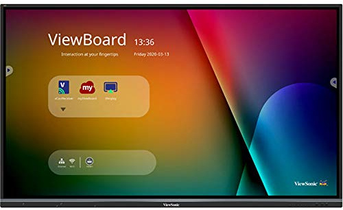 ViewSonic ViewBoard IFP7550-3 - Class 75' LED display - Interactive - with PC insertion option and Touch screen (Multi Touch) - 4K UHD (2160p) 3840 x 2160 - D-LED Backlight