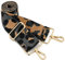 ZOUIQSS Damen Goldfarbene Bunter Schultergurt längenverstellbarer breiter Tragegurt Schultergurt für Handtaschen 3.8cm breit 73-125cm-Schultergurt für Handtaschen((5CM) Leopard10)