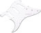 Alnicov Northwest Guitars SSS 11 Loch Strat Pickguard für Stratocaster Gitarre, Ersatzteile, 3-lagig, Weiß
