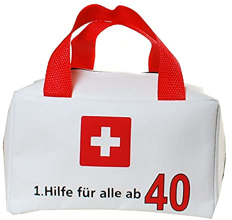 Schnooridoo 1. Hilfe Tasche Geburtstag Party Polyester Weiss/Rot