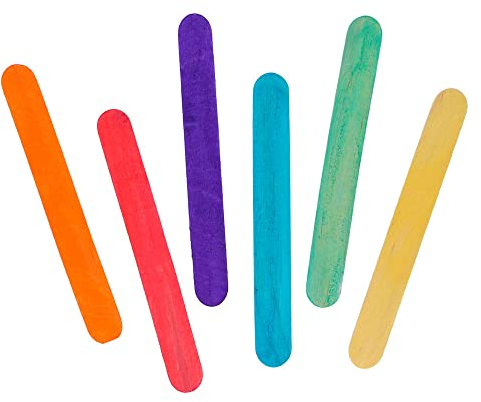 INNSPIRO Palos de polo de madera jumbo grandes mix colores 80u. Para Manualidades DIY, artesanía, bricolaje, decorar y proyectos Manualidades Infantiles