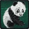 Panda Baby Aufnäher Pandabär China Wildlife Aufbügler Gesticktes Kunstwerk Save The Earth Emblem Geschenke Kinder Artenschutz Umweltschutz Naturfreunde Bügelbild zum annähen/aufbügeln - 70x70mm