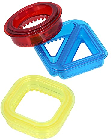 3 piezas de cortador y sellador de sándwich, cortador de galletas, cortador de sándwich, forma de triángulo cuadrado redondo, cortador de galletas, fabricante de panqueques para niños Bento Box