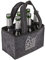 MIJOMA Stilvoller Filz Flaschenträger Biertasche für 6 Flaschen 0,33l/0,5l – Männerhandtasche, Perfekt für Vatertag & Grillpartys (Grau mit Stickerei 'Bier Holen ist auch Bewegung')