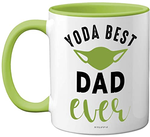 Yoda Best Mug - Fathers Day Mug Gifts, Dad Birthday, Christmas Dinosaur Gifts, 11oz Ceramic Dishwasher Safe Coffe Cup, Dads from Child Children, Cute Funny Made in UK