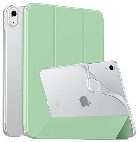 MoKo Case for New iPad (A16) 11th Generation 2025/ 10th Generation 2022, iPad 11 inch/ 10.9 inch Case with Soft TPU Translucent Frosted Back Cover, Auto Wake/Sleep, Support Touch ID, Green